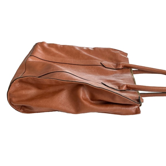 Faux Leather Tote Large Brown - Picture 3 of 12